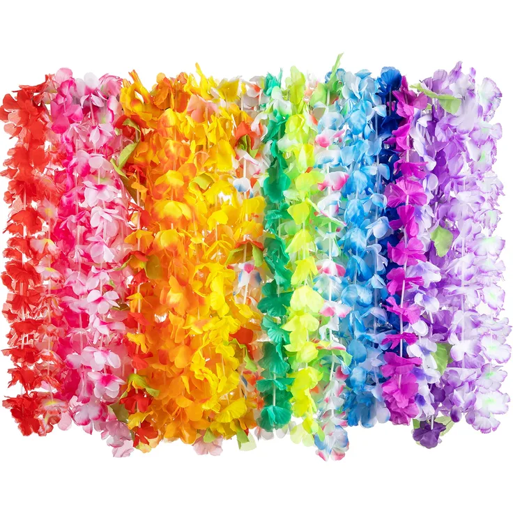 JOYIN Toy 36 Stücke Hawaii Blumenketten Hawaiikette Halskette Tropischen Hawaiianischen Luau Blumen Lei für Kleid, Party Favors, Strand und Themenbezogenen Geburtstage, (3 Dutzend)