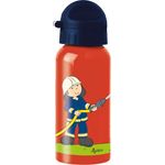 SIGIKID Edelstahl Trinkflasche Frido Firefighter, auslaufsicher, BPA-frei, robust, leicht, Drehverschluss zerlegbar, gut zu reinigen, für Kinder 3-8 Jahre, Art. -Nr. 25292, Feuerwehr/rot 400 ml