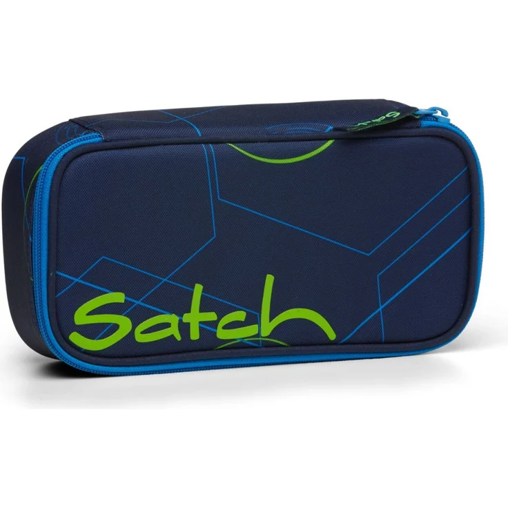 Satch 'Schlamperbox Blue Tech', 22x6x10 cm, inkl. Geodreieck, dunkelblau/grün – Bild 2