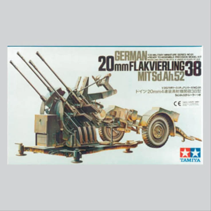 Tamiya German 20mm Flakvierling 38 MIT Sd. Ah. 52 1:35 (300035091) – Bild 1