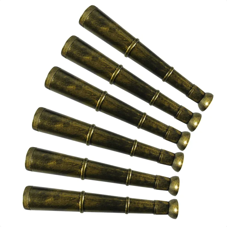 com-four® 6X Piraten-Fernrohr - Zubehör für Piratenkostüm - Seeräuberverkleidung Accessoires - für Karneval, Motto-Partys und Kostüm-Veranstaltungen - Fernglas, Kunststoff Sehrohr