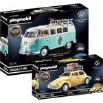 PLAYMOBIL VW 2er-Set: 70826 Volkswagen T1 Camping Bus Special Edition + 70827 Volkswagen Käfer Special Edition