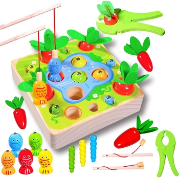 Montessori Holzspielzeug Ab 3 Jahren – Mit 40 Stäbchen & 30 Karten | Fördert Kreativität & Motorik | Geschenk Für Kinder