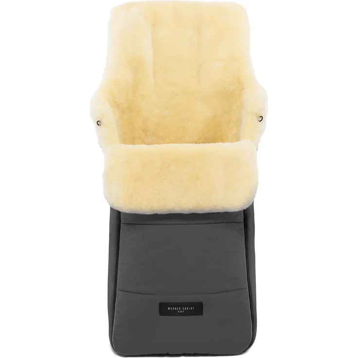 Lammfell Kinderwagen-Fußsack AROSA von WERNER CHRIST BABY – kuscheliger Buggy Lammfell-Fußsack, medizinisches Fell, als Wickelunterlage & Kinderwageneinlage verwendbar, in stone (grau) - Preisvergleich