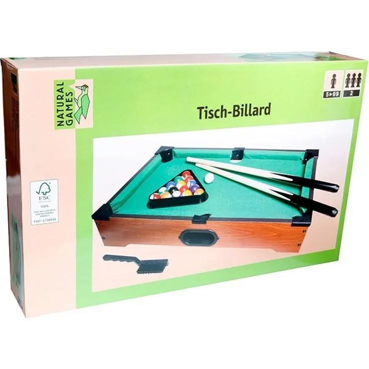 Natural Games Tischbillard. 51 x 31. 5 x 9. 3cm.