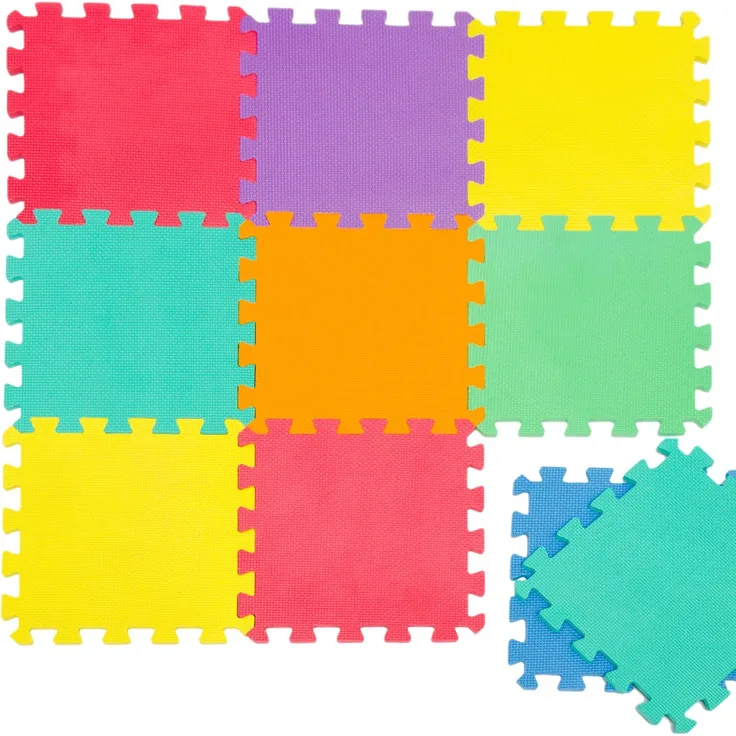 LittleTom Baby Puzzlematte Ab Null Kinder Spielmatte EVA Krabbelmatte Uni Farben