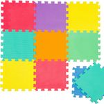 LittleTom Baby Puzzlematte Ab Null Kinder Spielmatte EVA Krabbelmatte Uni Farben