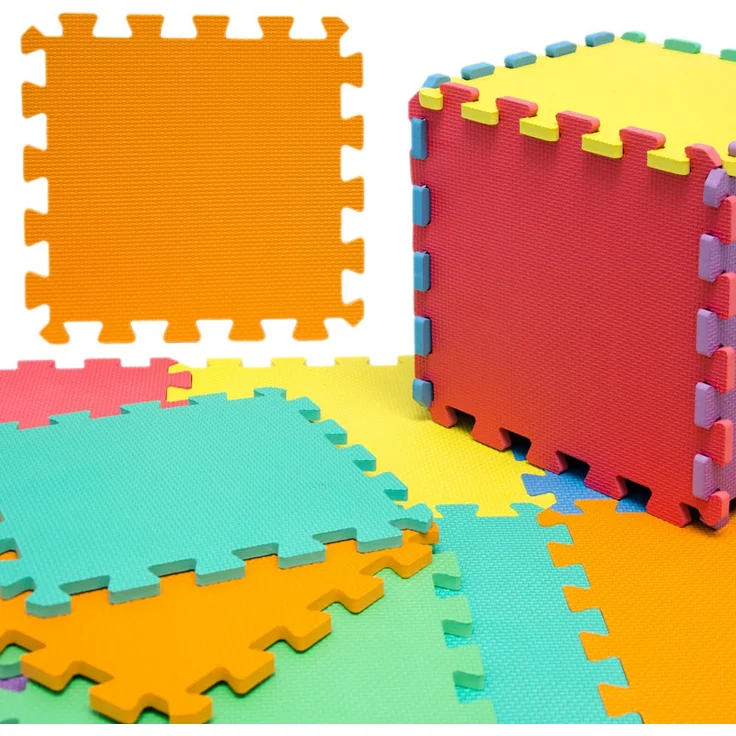 LittleTom Baby Puzzlematte Ab Null Kinder Spielmatte EVA Krabbelmatte Uni Farben – Bild 18