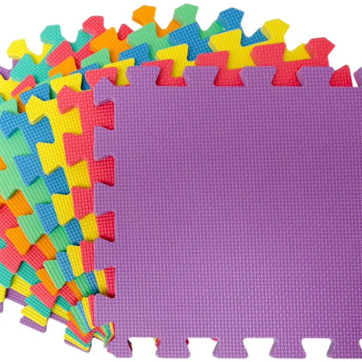 LittleTom Baby Puzzlematte Ab Null Kinder Spielmatte EVA Krabbelmatte Uni Farben – Bild 6