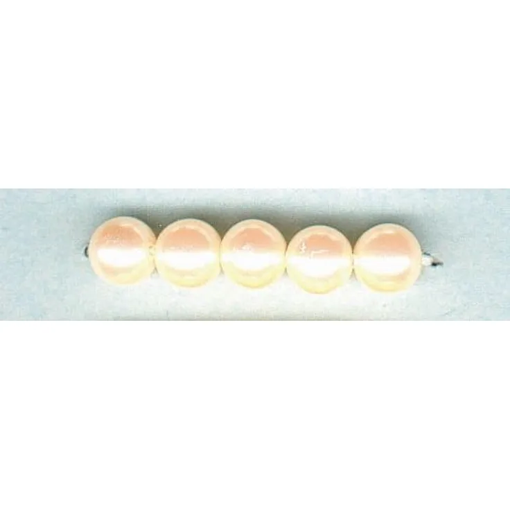 Glorex Wachs Perlen 6 mm 60 Stück, kultur