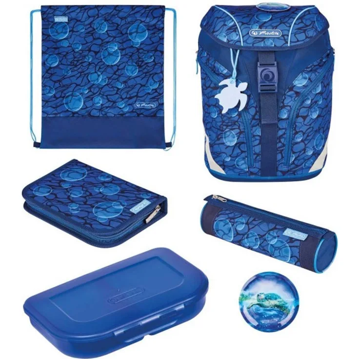 Herlitz Schulranzenset SoftLight Plus GREENline Deep Sea