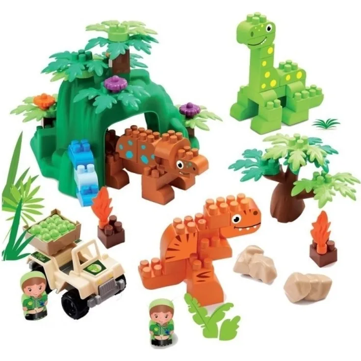Ecoiffier Klocki Abrick Dinosaurierland 87 Artikel.
