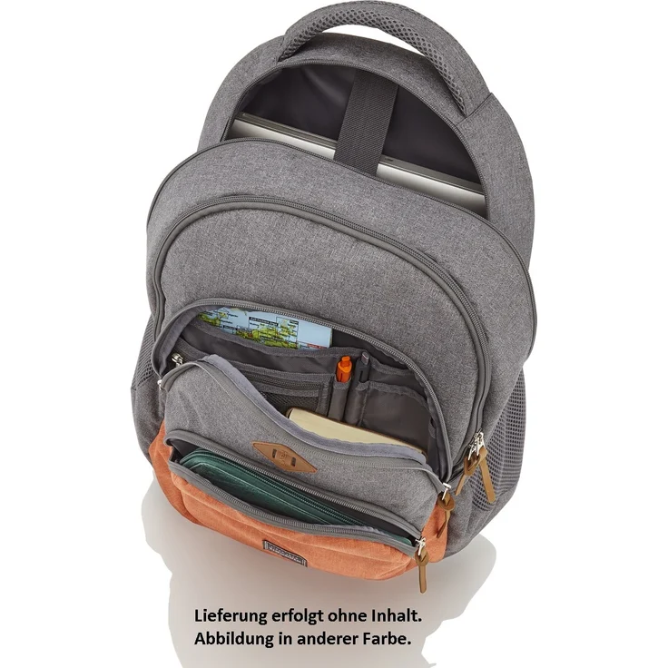 Travelite Basics Rucksack mit Laptopfach Schulrucksack Daypack Backpack Marine Grau – Bild 3