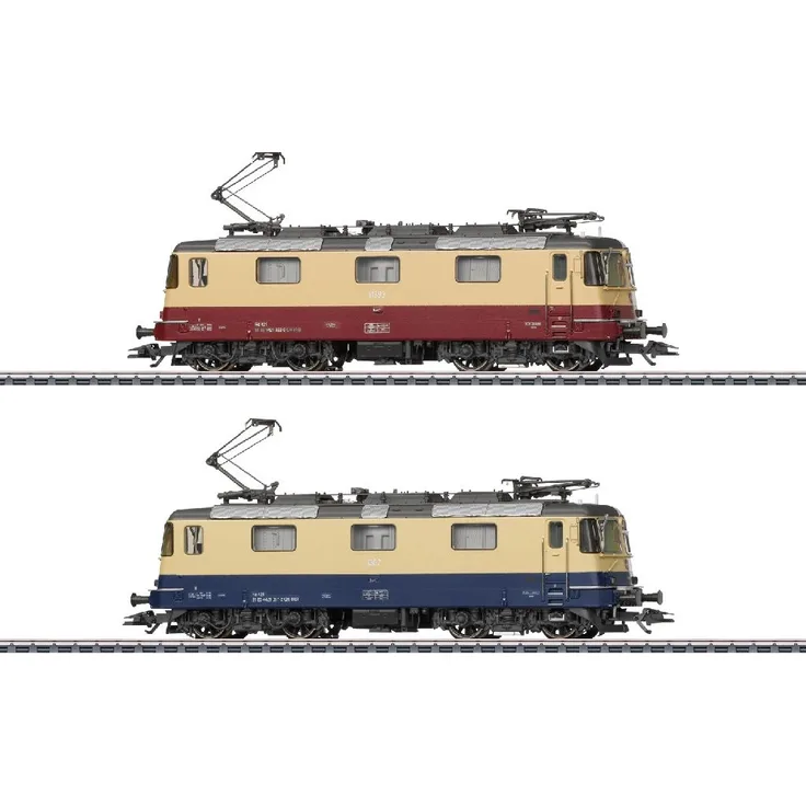 Mrklin 37300 H0 Doppelpack E-Lok Re 421 TEE/Rheingold TR VI DCC mfx+ Sound