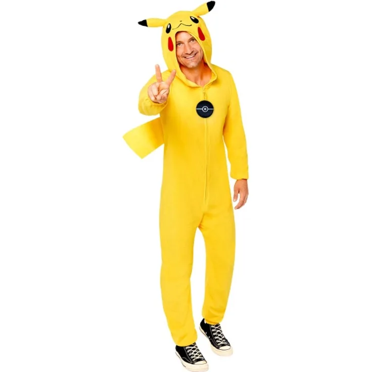 Erwachsenenkostüm Pokemon Pikachu Anzug Größe M/L