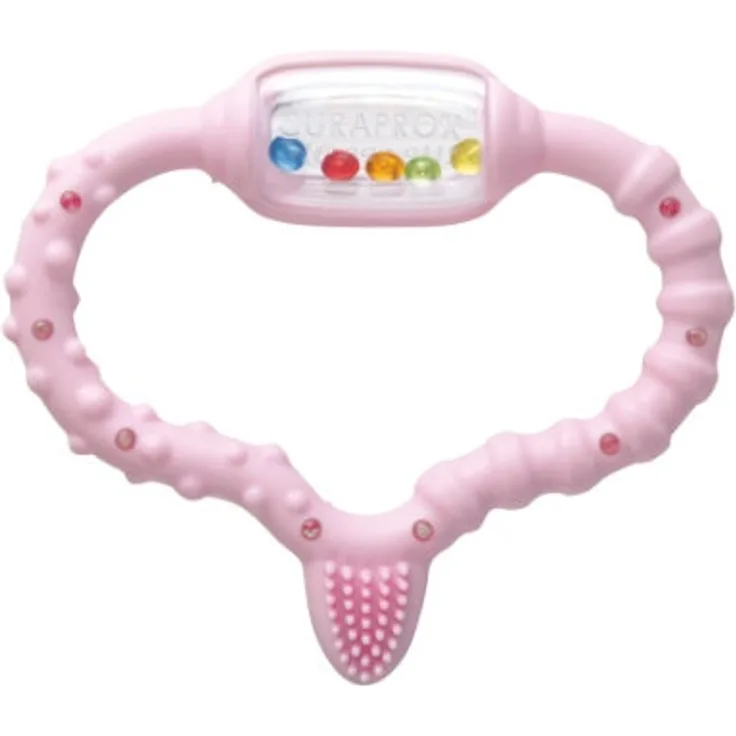 CURAPROX baby Beißring 0 - 24 Monate in rosa