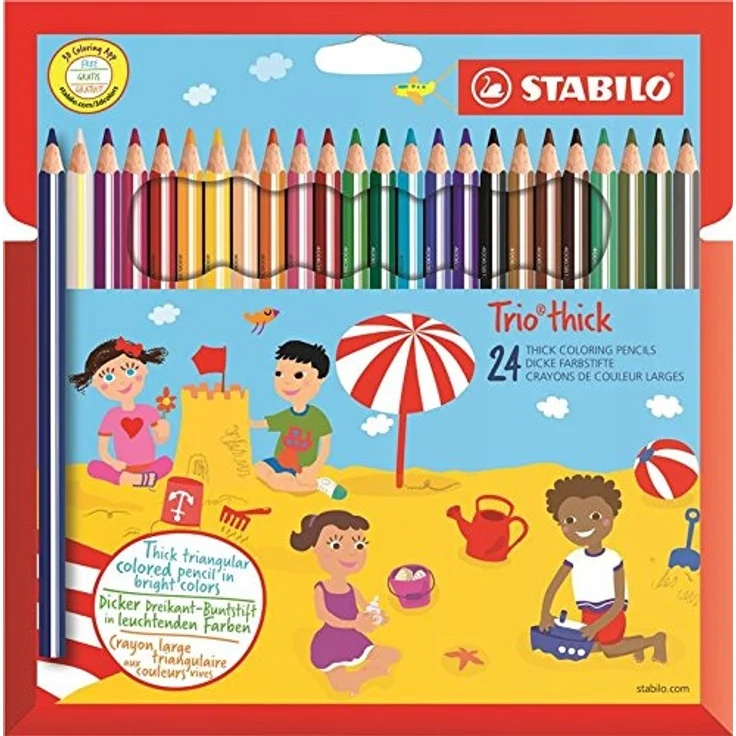 Dreikant-Buntstift - STABILO Trio dick - 24er Pack – Bild 1