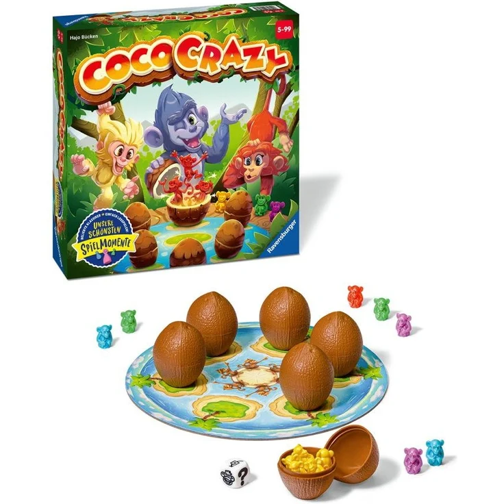 Ravensburger 20897 - Coco Crazy, Brettspiel für Kinder ab 5 Jahren, Familienspiel für Kinder und Erwachsene, Merkspiel für 2-8 Spieler Spieleranzahl: 2-8, Spieldauer (Min.): 20, Maße (B/H): 25 x 25 cm, Kinderspiel – Bild 4
