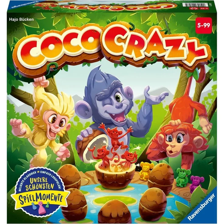 Ravensburger 20897 - Coco Crazy, Brettspiel für Kinder ab 5 Jahren, Familienspiel für Kinder und Erwachsene, Merkspiel für 2-8 Spieler Spieleranzahl: 2-8, Spieldauer (Min.): 20, Maße (B/H): 25 x 25 cm, Kinderspiel – Bild 2