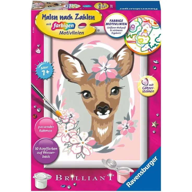 Ravensburger Malen nach Zahlen Brilliant Malset Süßes Reh - Preisvergleich