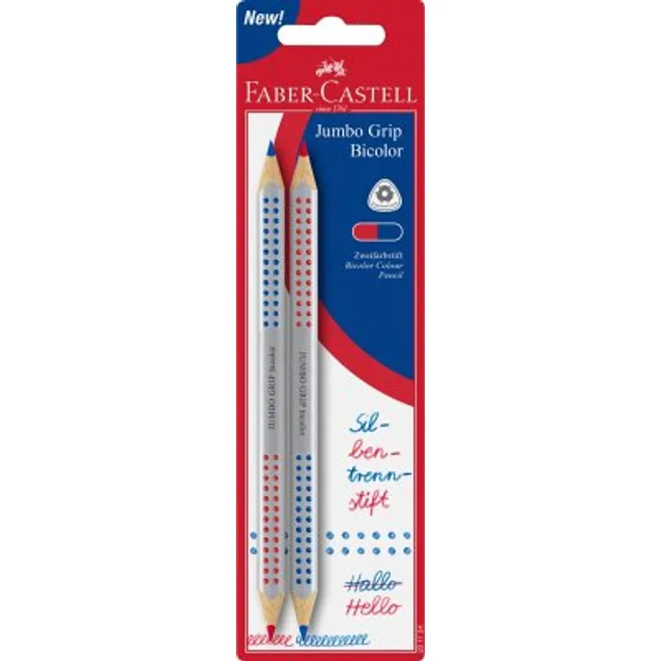 Faber-Castell - Silbentrennstife - Jumbo Grip - Bicolor - blau /rot