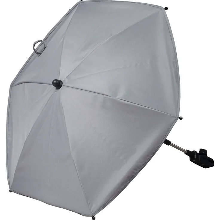 Bambisol Sonnenschirm, Universal-Kinderwagen, UV-Schutz, UPF 50+, doppelte Gelenke, Classico, Grau