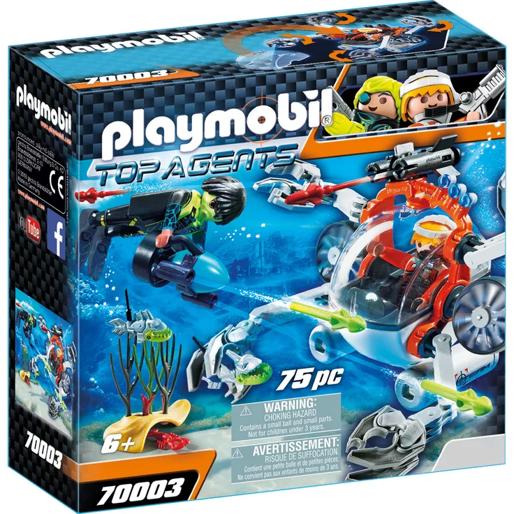 PLAYMOBIL Top Agents 70003 'Spy Team Sub Bot', 75 Teile, ab 6 Jahren - Preisvergleich