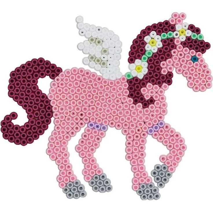 Hama Perlen 3448 Kleines Geschenkset Zauberhafte Pferde, ca. 2. 000 bunten Midi Bügelperlen - Preisvergleich – Bild 2