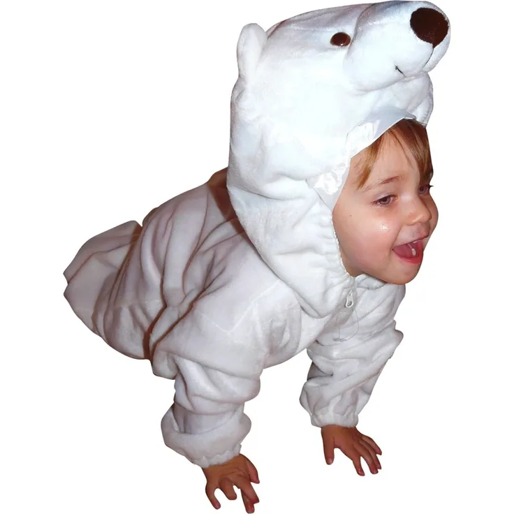 Seruna Eisbären-Kostüm Kind-er F24 122-128, EIS-Bären Kostüme, Fasching Karneval, Kleinkinder-Karnevalskostüme, Kinder-Faschingskostüme, Geburtstags-Geschenk Weihnachts-Geschenk