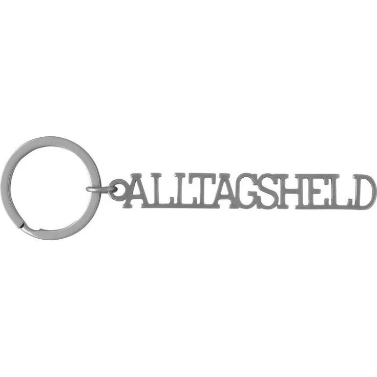 Schlüsselanhänger mit Schriftzug - Alltagsheld