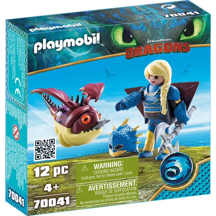 Playmobil Dragons 70041 'Astrid mit Fluganzug und Nimmersatt', 12 Teile, ab 4 Jahren