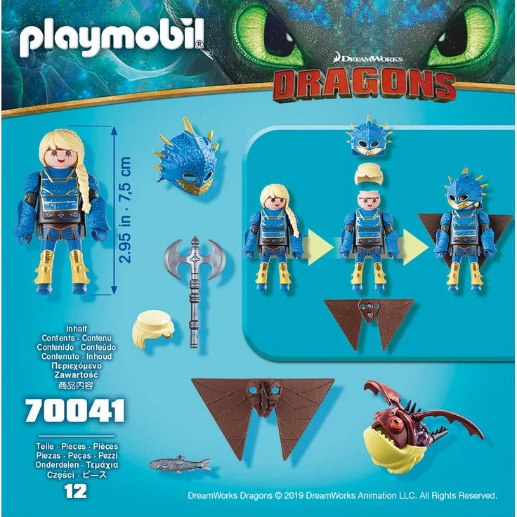Playmobil Dragons 70041 'Astrid mit Fluganzug und Nimmersatt', 12 Teile, ab 4 Jahren – Bild 3