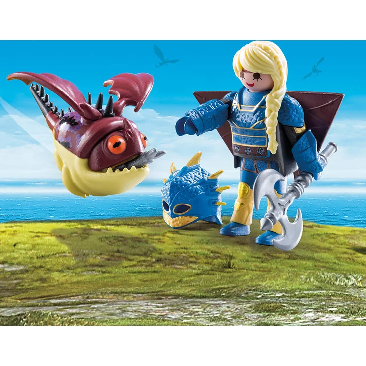 Playmobil Dragons 70041 'Astrid mit Fluganzug und Nimmersatt', 12 Teile, ab 4 Jahren – Bild 4