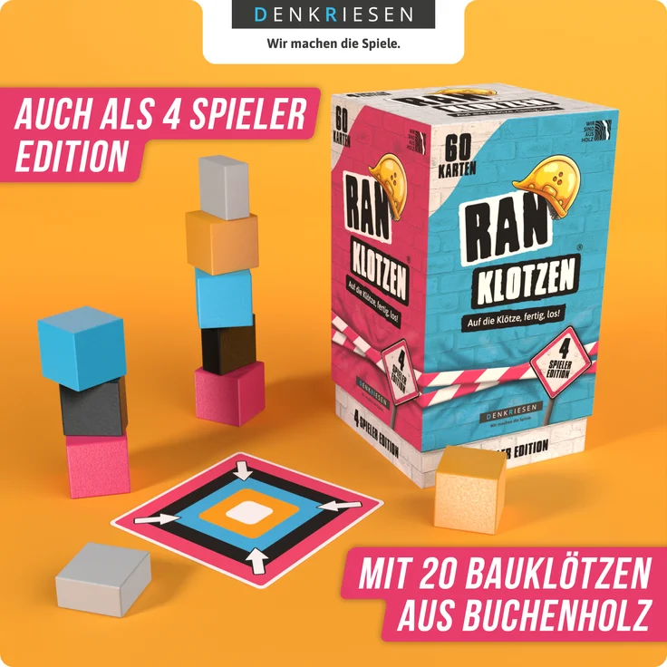 RANKLOTZEN - „Auf die Klötze, fertig, los!“ - 6 Spieler Edition – Bild 6