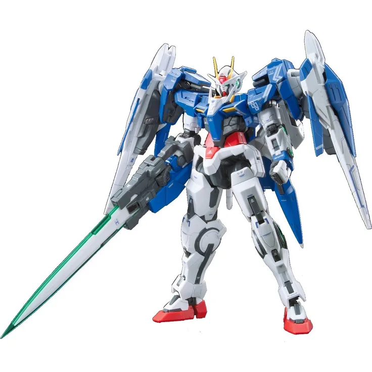 Bandai Hobby Real Grade 00 Raiser Gundam 0,000 Actionfigur im Maßstab 1:144