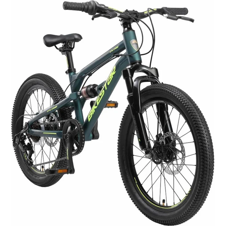 Bikestar Mountainbike Vollgefedert 20 Zoll Petrol – Bild 1