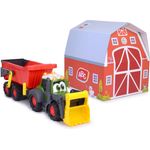 Dickie Toys ABC Traktor - Fahrzeug für Babys und Kleinkinder ab 1 Jahr,mit beweglichen Teilen,Licht Sound,Abnehmbarer Anhänger,bewegliche Schaufel,Spielzeug zur Förderung der Motorik,204119000ONL