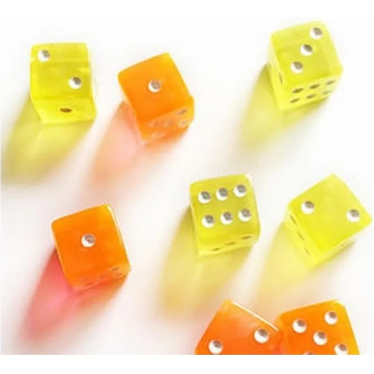 FG022 - Tumblin-Dice : Würfelset 4 x gelb; 4 x orange