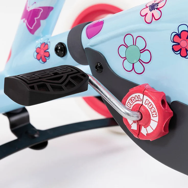 BERG 'Gokart Buzzy Bloom 2-in-1', inkl. Schubstange, ab 2 Jahren, max. belastbar bis 30 kg, hellblau/pink – Bild 7