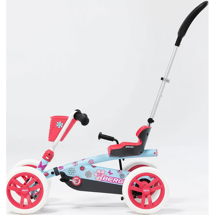 BERG 'Gokart Buzzy Bloom 2-in-1', inkl. Schubstange, ab 2 Jahren, max. belastbar bis 30 kg, hellblau/pink – Bild 4