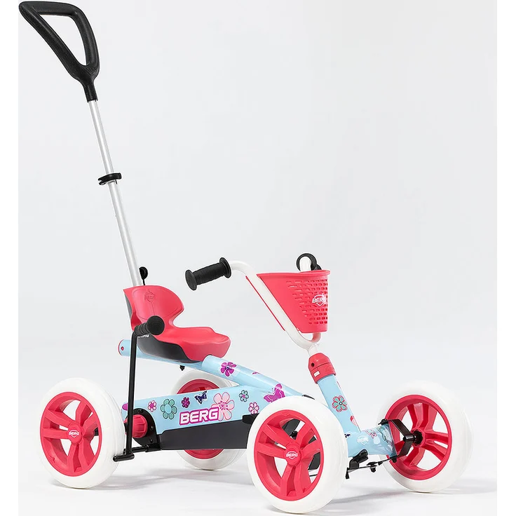 BERG 'Gokart Buzzy Bloom 2-in-1', inkl. Schubstange, ab 2 Jahren, max. belastbar bis 30 kg, hellblau/pink – Bild 2
