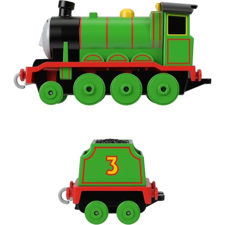Der Zug Thomas Henry Lokomotive aus Metall, die cast, Schubzug mit Güterwagen, Spielzeug für Kinder, 3 Jahre, HMC43