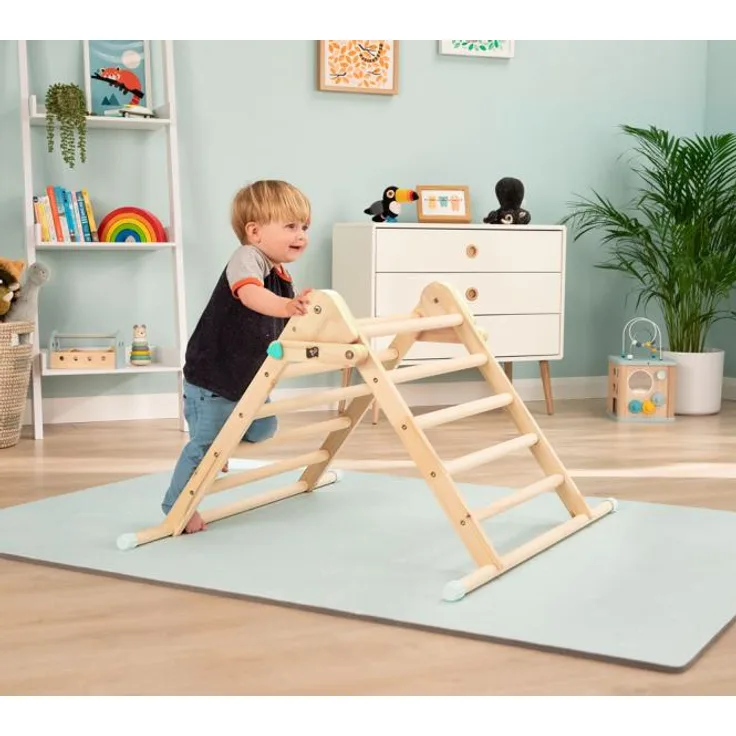 TP Toys Active Tots Holz Kletterdreieck | Natur | 91x78x58 cm