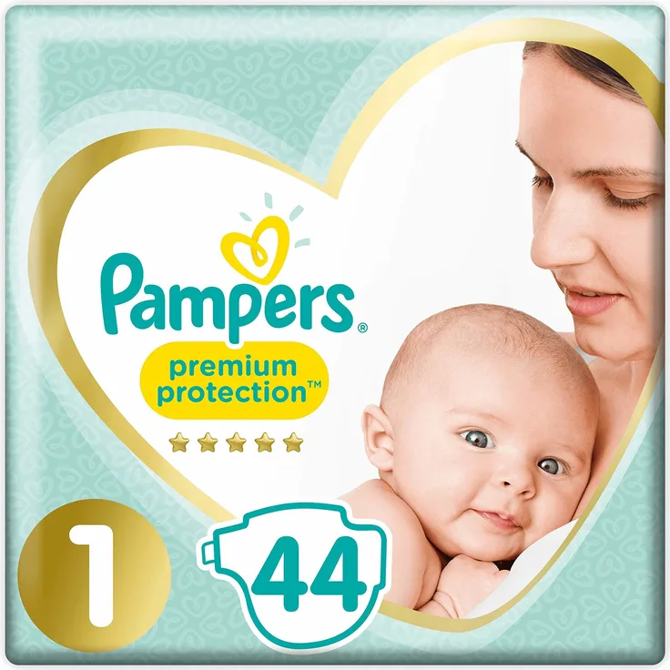 Pampers - New Baby Windeln, Größe 2-5 kg, 2er Pack 2 x 44 Stück