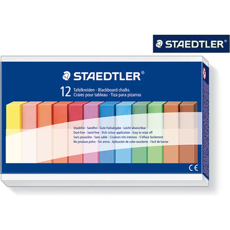 STAEDTLER Wandtafelkreide farbig 12 Stück