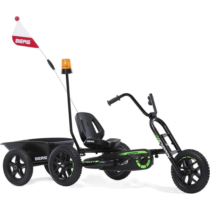 BERG 'Choppy Neo' Gokart, BF-R 2.0, ab 3 Jahren, max. belastbar bis 50 kg, verstellbarer Sitz, Triker-Design, grün/schwarz – Bild 9
