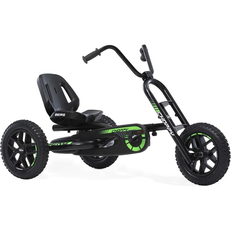 BERG 'Choppy Neo' Gokart, BF-R 2.0, ab 3 Jahren, max. belastbar bis 50 kg, verstellbarer Sitz, Triker-Design, grün/schwarz