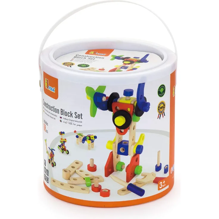 VIGA 50382 Toys - Konstruktionsset aus Holz - 68 Teile