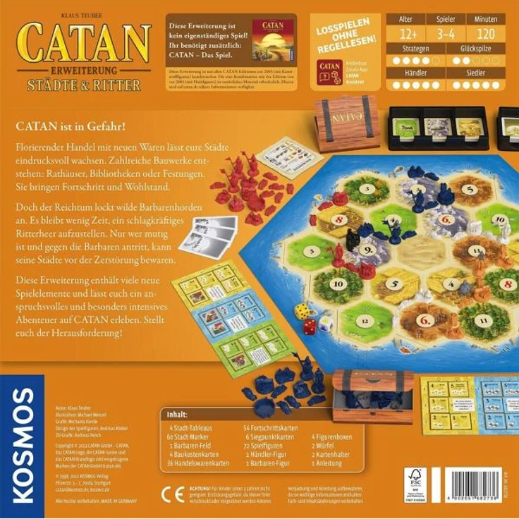 Kosmos - Catan - Städte & Ritter 3 - 4 Spieler 2022 - Preisvergleich – Bild 2