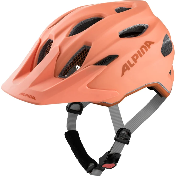 Alpina Junior Carapax Peach Matt, Größe 51 - 56 cm - Fahrradhelm, Farbe Orange – Bild 1